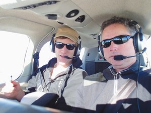 LAWR Professor Ian Faloona (left) with research colleague and pilot Stephen Conley