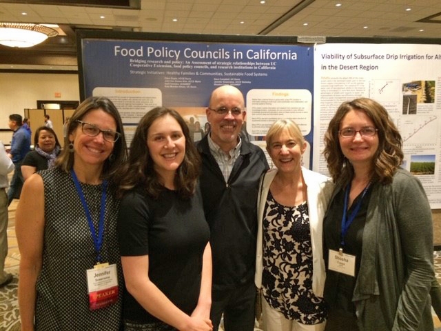 Dave Campbell, center, with UC colleagues Jennifer Sowerwine, Julia Van Soelen Kim, Gail Feenstra, and Shosha Capps.