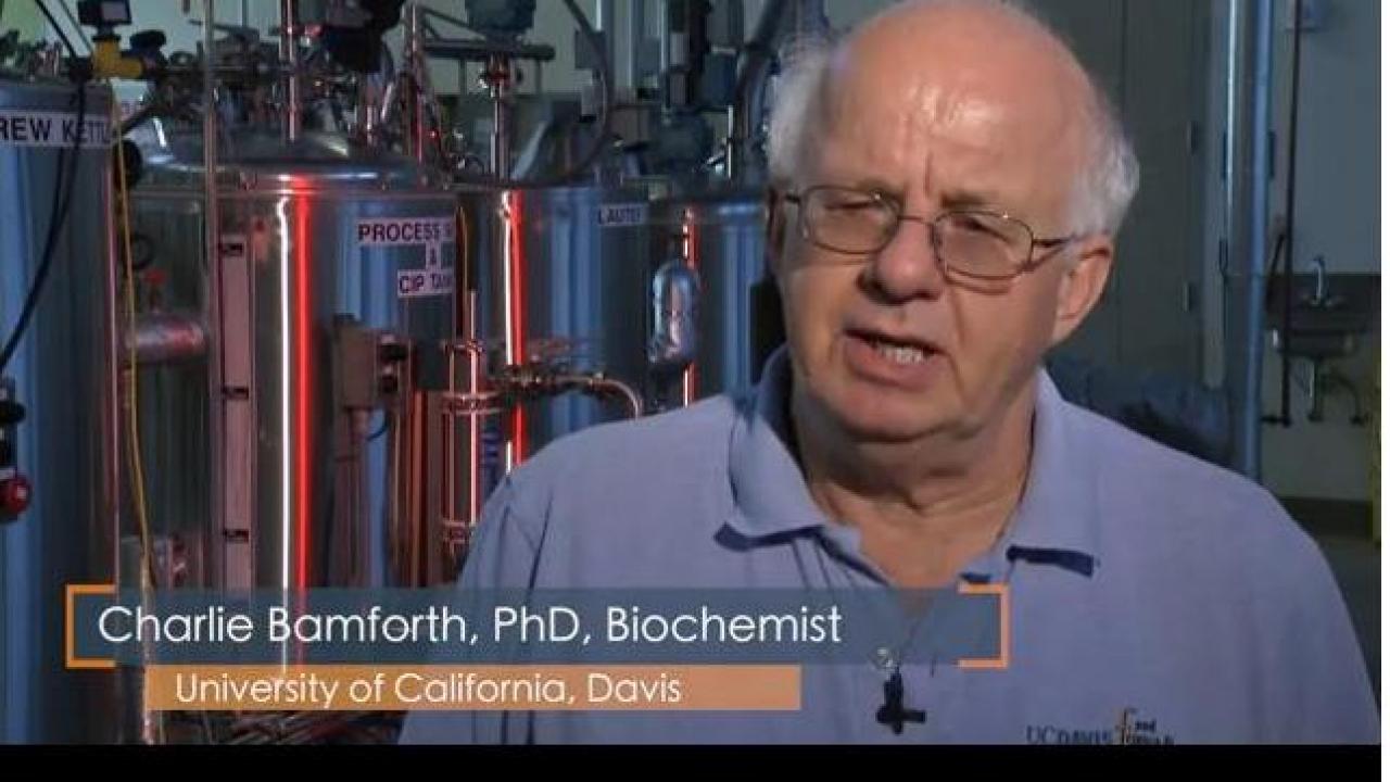 Professor Charlie Bamforth, UC Davis photo: Inside Science TV)