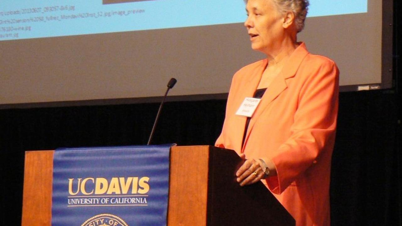 Professor Hildegarde Heymann, UC Davis. (photo: Jon Tourney/Wines & Vines)