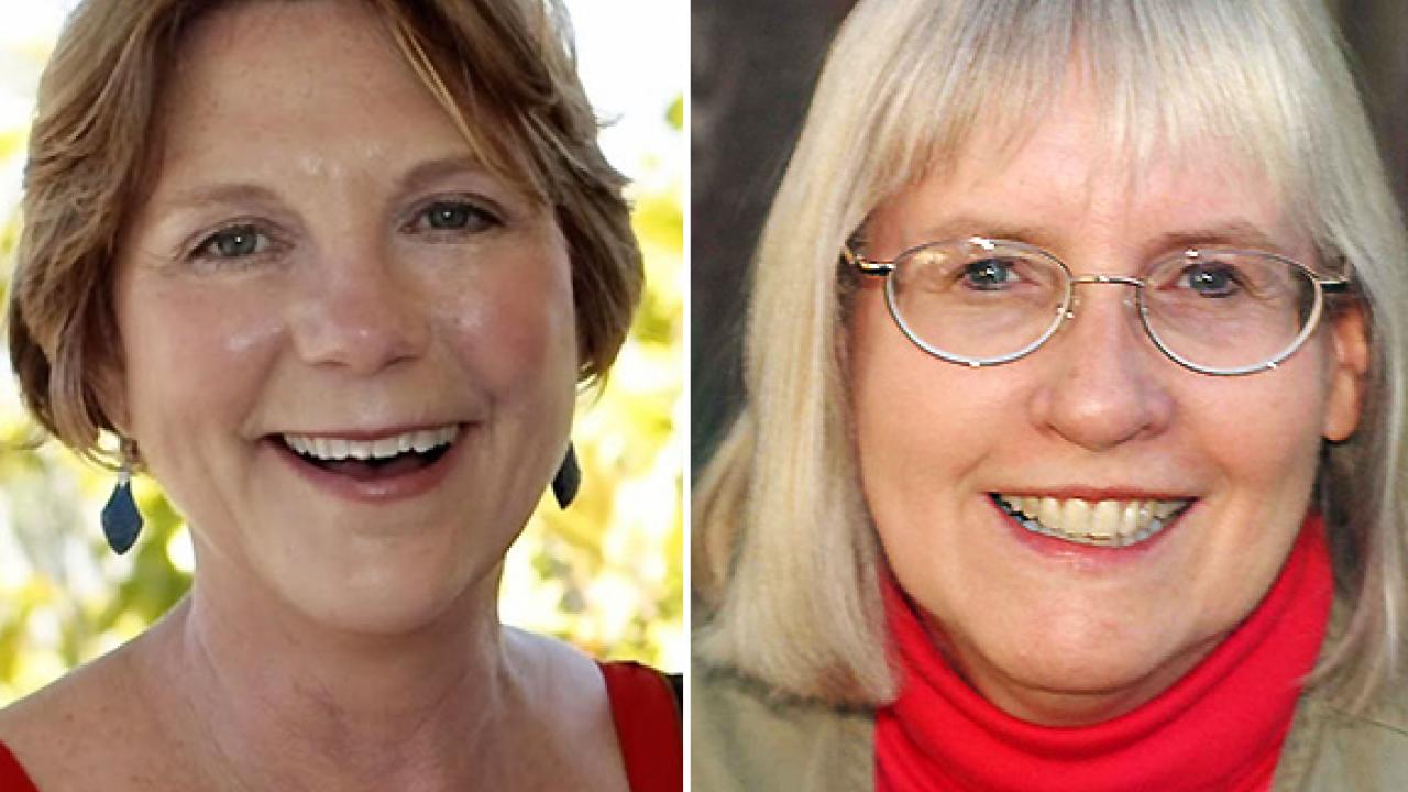 Diane Nelson (left) and Kathy Keatley Garvey will receive their awards in June at the ACE conference in Charleston, S.C. (UC Davis)
