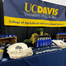 The UC Davis CA&ES booth at World Ag Expo.